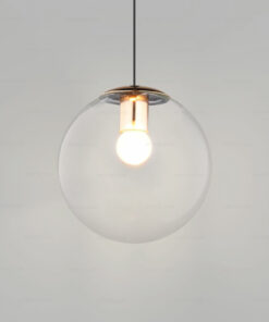 Đèn thả trang trí thủy tinh tròn trong suốt DC21