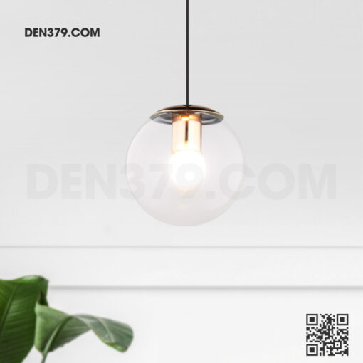 Đèn thả trang trí thủy tinh tròn trong suốt DC21
