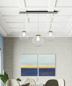 Đèn thả trang trí thủy tinh tròn trong suốt DC21