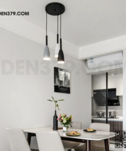 Đèn thả trang trí hợp kim chuôi gỗ DC65