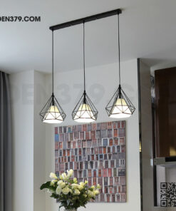 Đèn thả trang trí kim cương khung sắt DH09