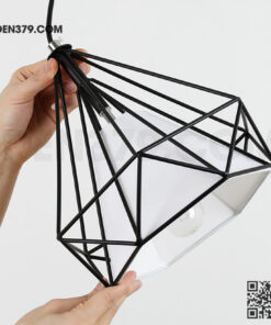 Đèn thả trang trí kim cương khung sắt DH09