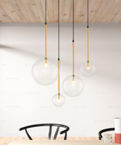 Đèn thả trang trí thủy tinh trong suốt DH16020