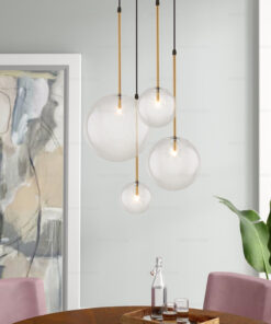 Đèn thả trang trí thủy tinh trong suốt DH16020