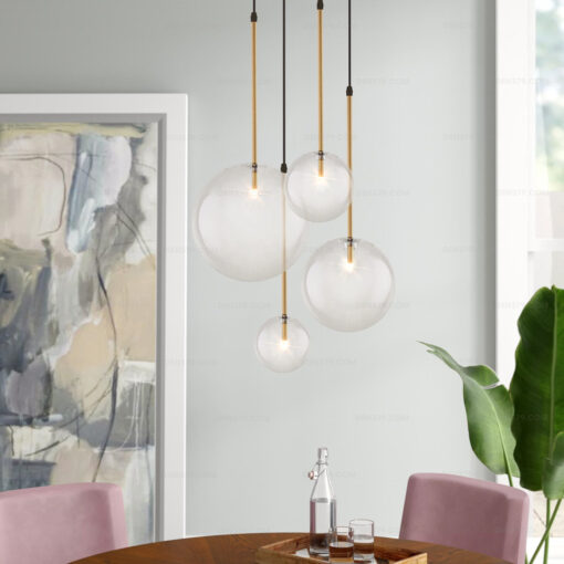 Đèn thả trang trí thủy tinh trong suốt DH16020