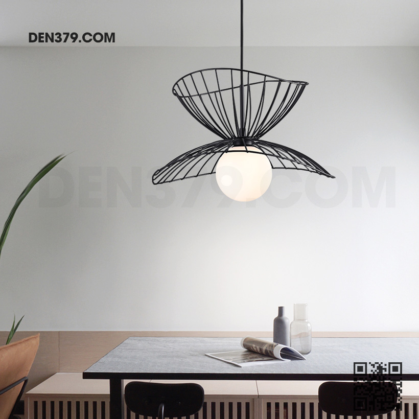 Đèn thả trang trí thủy tinh khung lưới DH77A