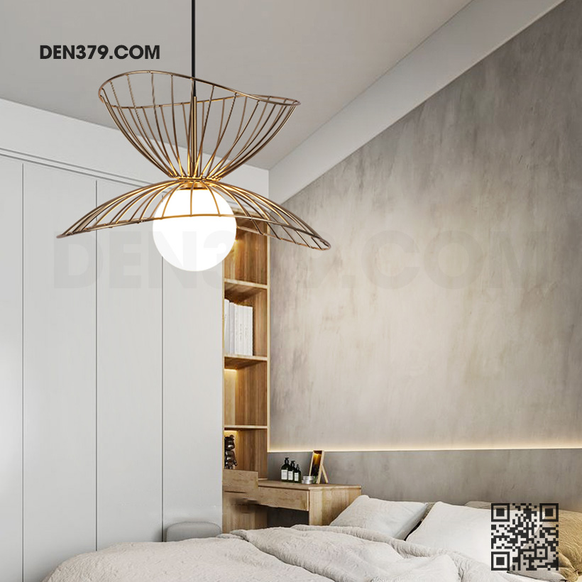 Đèn thả trang trí thủy tinh khung lưới DH77A