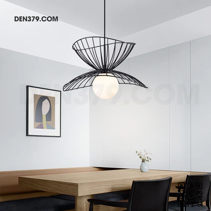 Đèn thả trang trí thủy tinh khung lưới DH77A