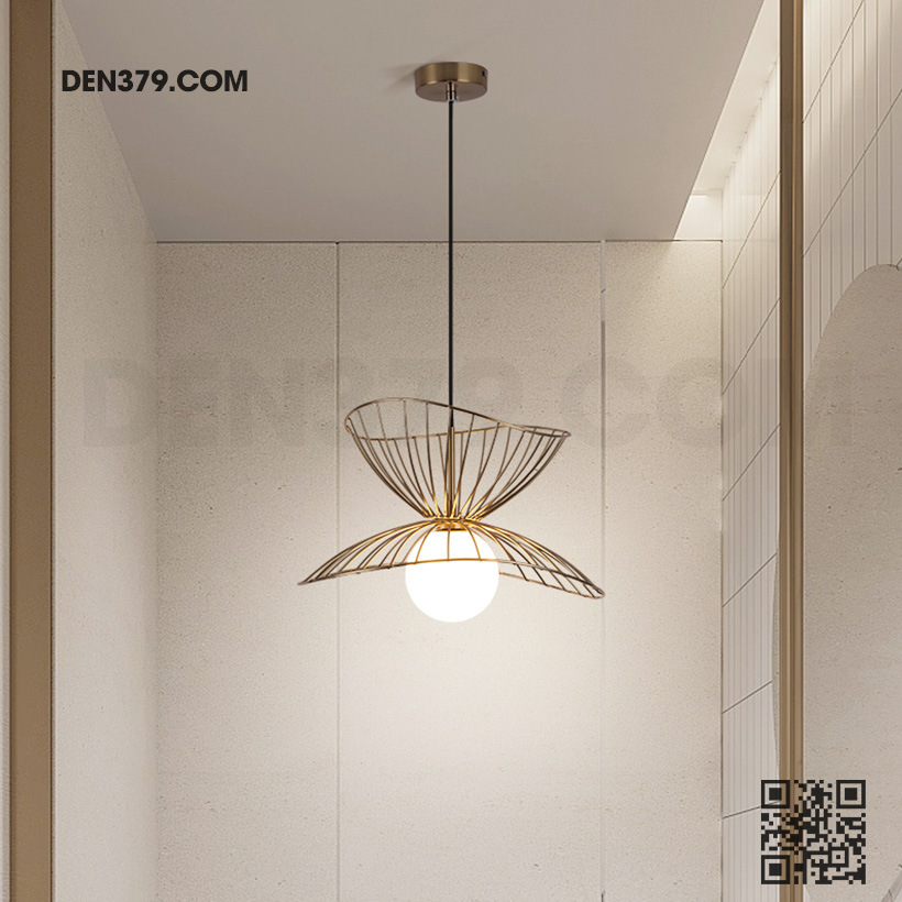 Đèn thả trang trí thủy tinh khung lưới DH77A