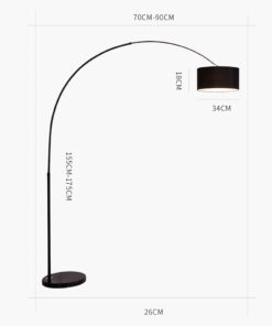 Đèn cây đứng đọc sách màu đen FH527