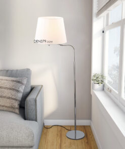 Đèn cây đứng thân inox chụp đèn trắng FK5138