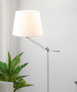 Đèn cây đứng thân inox chụp đèn trắng FS8020