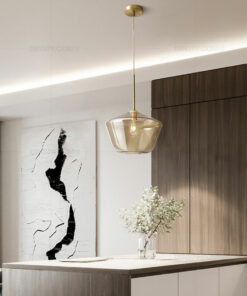 đèn thả,đèn thả trang trí,đèn thả thủy tinh,đèn thả màu trà