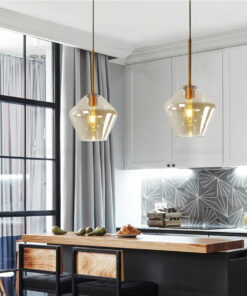 đèn thả,đèn thả trang trí,đèn thả thủy tinh,đèn thả màu trà