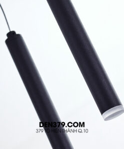 Đèn thả LED trang trí ống kim loại màu đen DC10