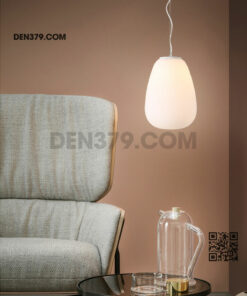 Đèn thả thủy tinh màu trắng sứ cao cấp DC25