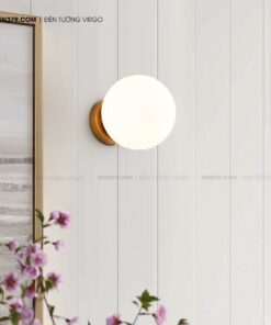 Đèn tường quả cầu thủy tinh trắng sứ QK6947