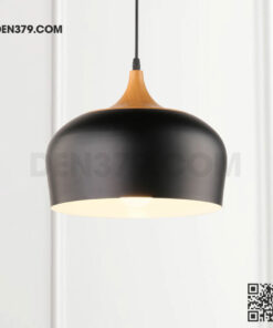 Đèn thả trang trí chụp nhôm chuôi gỗ DK76A