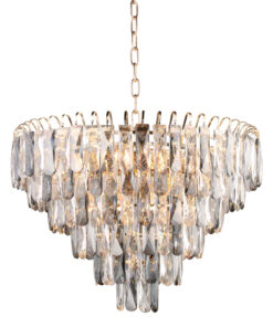 Đèn chùm pha lê khói trong đan xen cao cấp DH847