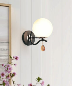 Đèn tường trang trí chụp thủy tinh tròn QK1750