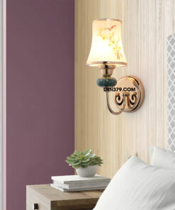 Đèn tường chụp thủy tinh hoa mai QK6043