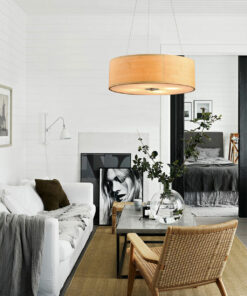 đèn thả gỗ cao cấp trang trí phòng khách