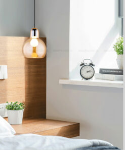 đèn thả thủy tinh trang trí trong suốt phong cách hiện đại trang trí đầu giường phòng ngủ