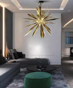 đèn thả cao cấp trang trí phòng khách nghệ thuật đương đại, hiện đại, sang trọng, ấn tượng
