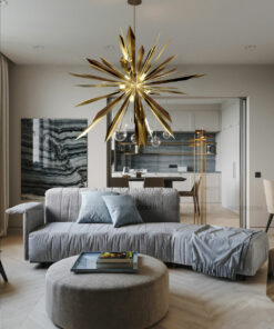 đèn thả cao cấp trang trí phòng khách nghệ thuật đương đại, hiện đại, sang trọng, ấn tượng