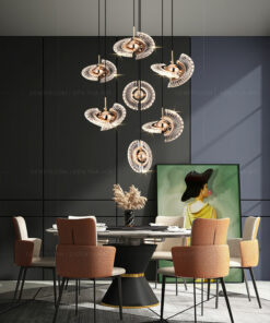 Đèn thả pha lê trang trí thông tầng DA2001T