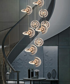 Đèn thả pha lê trang trí thông tầng DA2001T