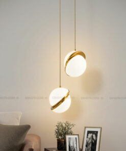 đèn thả trang trí thủy tinh xi vàng cao cấp trang trí phòng ngủ đầu giường