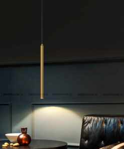 Đèn thả led ống bơ rọi xi vàng cao cấp trang trí phòng khách