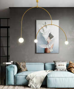 Đèn thả trang trí khung uốn cong nghệ thuật DCT81