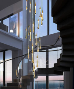 Đèn thả trang trí pha lê thông tầng cao cấp DH2001T