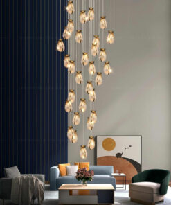 Đèn thả pha lê trang trí thông tầng DW2001T