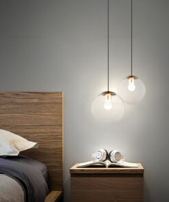 đèn thả,đèn thả trang trí,đèn thả thủy tinh,đèn thả trong suốt,đầu goường phòng ngủ