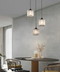 đèn thả 3 bóng,đèn trang trí, đèn thả, thả pha lê, đèn bàn ăn