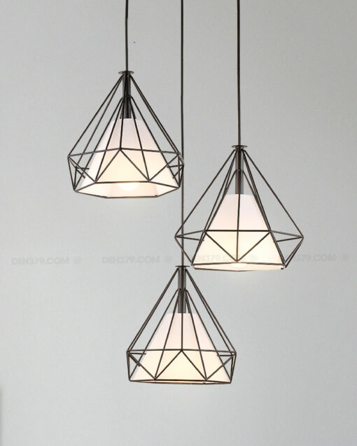 Đèn thả hợp kim khung kim cương D2355