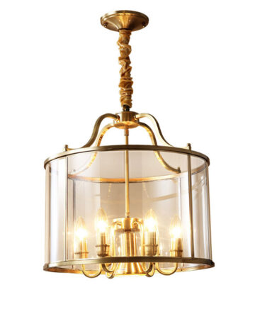 Đèn thả đồng lồng kính cổ điển LVD08/5