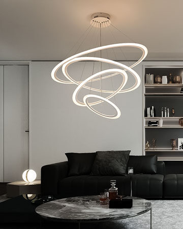Đèn thả LED 4 vòng tròn D6008/4