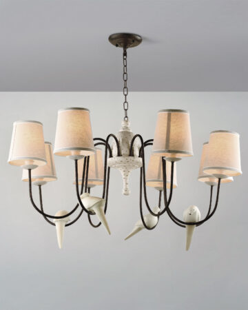 Đèn chùm chụp đèn vải D1505/8