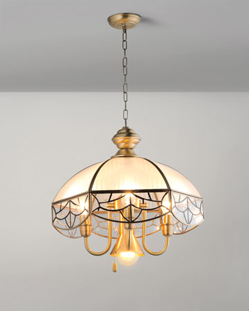 Đèn thả đồng bóng nến LED trang trí D1923
