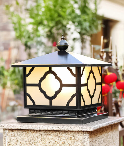 Đèn trụ cổng đồng trang trí sân vườn ngoài trời cao cấp 41153