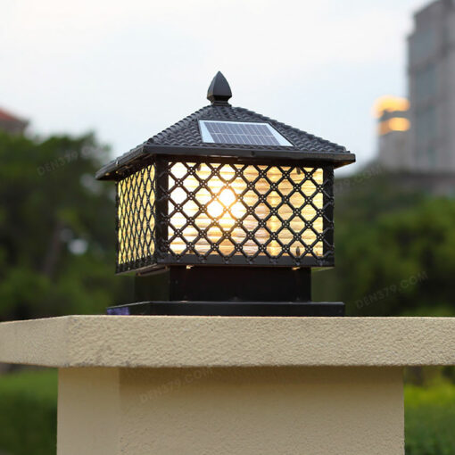 Đèn trụ cổng trang trí sân vườn ngoài trời năng lượng mặt trời 41122