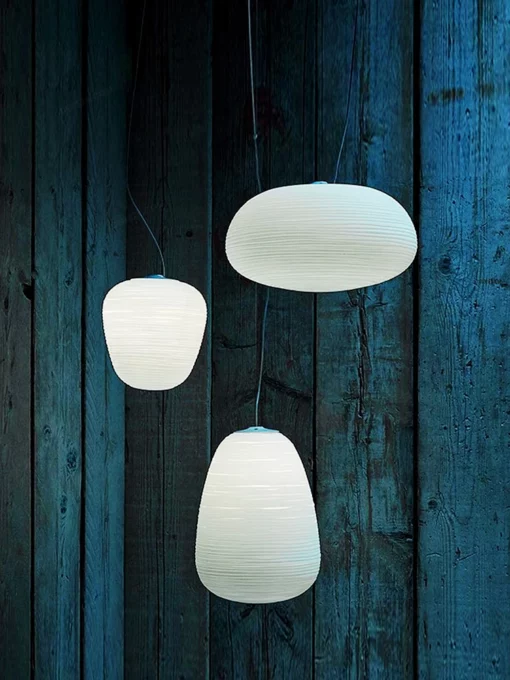 Đèn thả thủy tinh màu trắng sứ cao cấp 41541