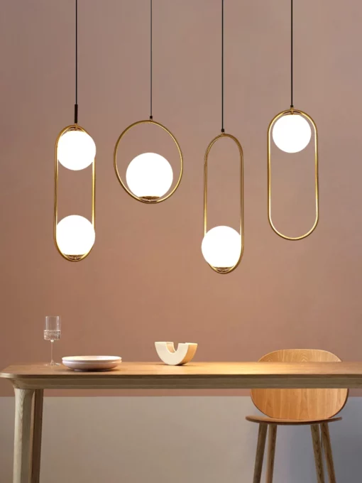 Đèn thả trang trí quả cầu thủy thân vàng cao cấp 41341
