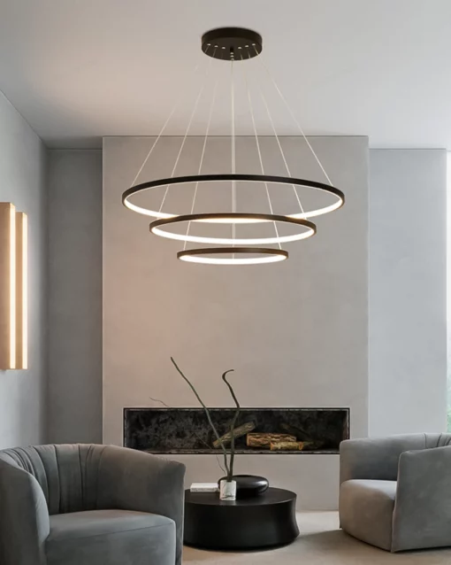 Đèn thả LED trang trí 3 vòng tròn hiện đại 42516