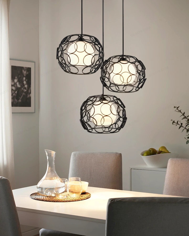 Bộ đèn thả trang trí bàn ăn 3 bóng 42708