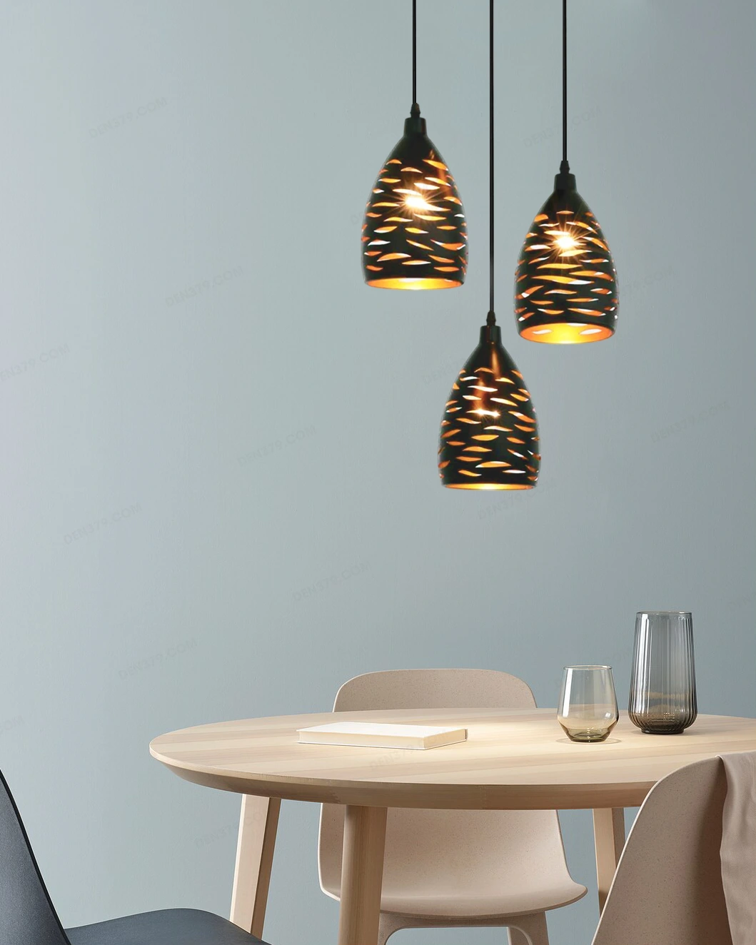 Bộ đèn thả trang trí bàn ăn 3 bóng 42712